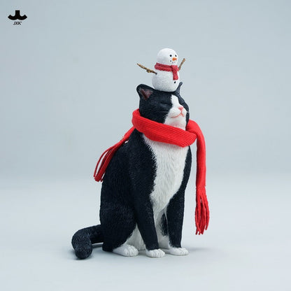 JXK349 冬の片隅でくつろぐ猫 樹脂フィギュア（全3種）