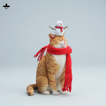 JXK349 冬の片隅でくつろぐ猫 樹脂フィギュア（全3種）