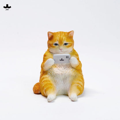 JXK354 ネットに夢中な猫 樹脂フィギュア（全3種） 商品画像