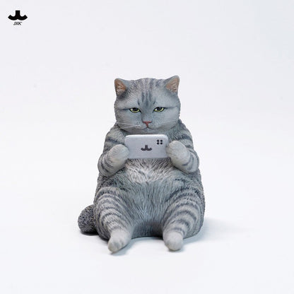JXK354 ネットに夢中な猫 樹脂フィギュア（全3種） 商品画像