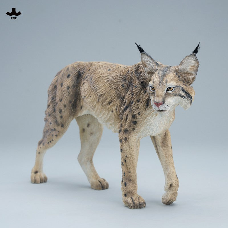 JXK361 オオヤマネコ 樹脂製野生猫彫像（全2種）