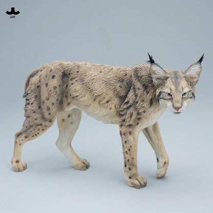 JXK361 オオヤマネコ 樹脂製野生猫彫像（全2種）