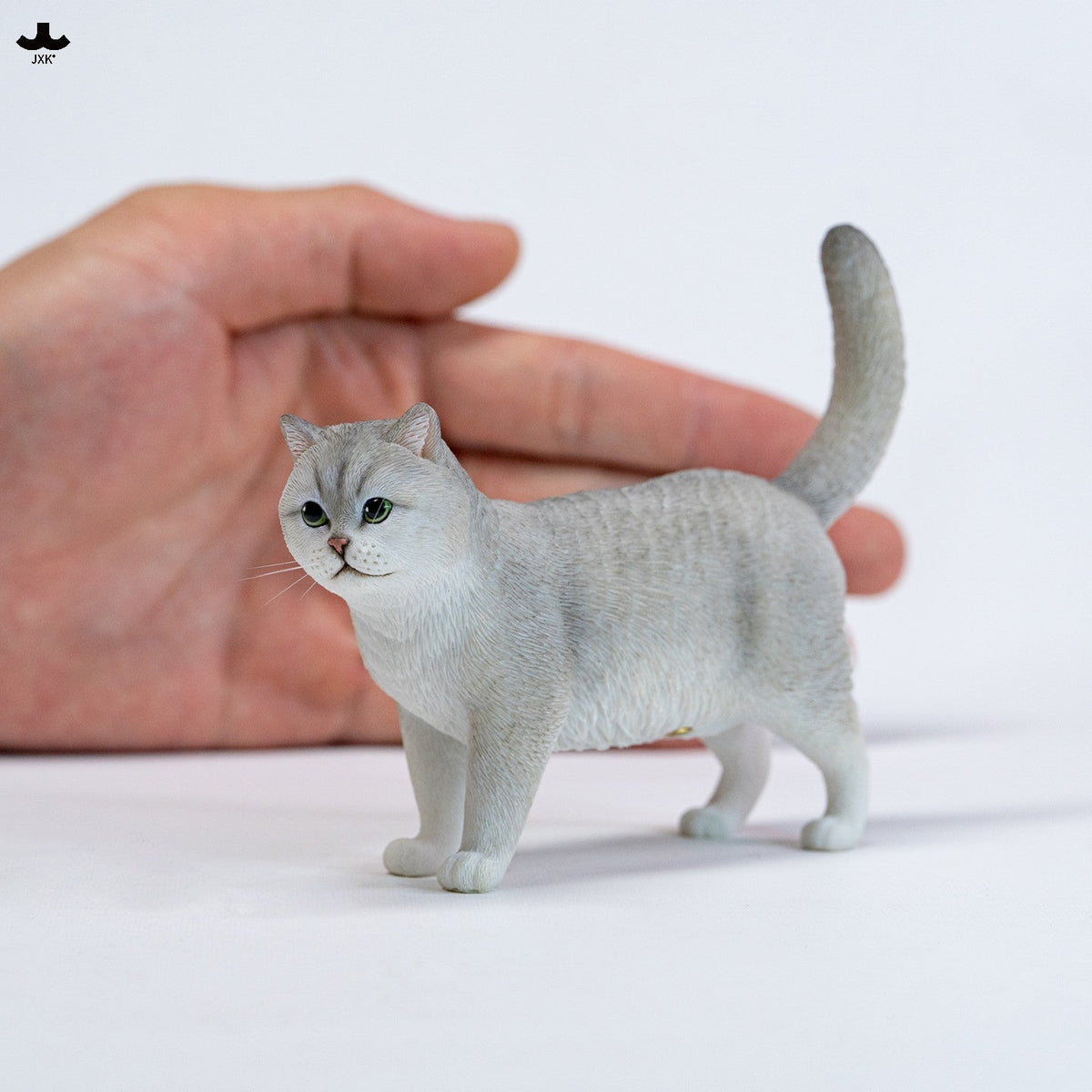 JXK365 金銀グラデーション猫 樹脂フィギュア（全2種）