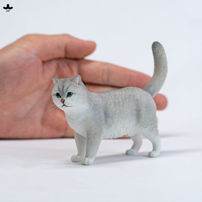 JXK365 金銀グラデーション猫 樹脂フィギュア（全2種）