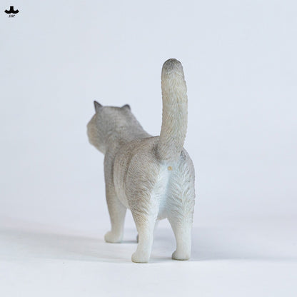 JXK365 金銀グラデーション猫 樹脂フィギュア（全2種）