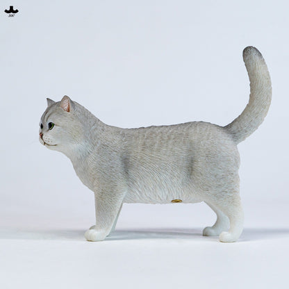 JXK365 金銀グラデーション猫 樹脂フィギュア（全2種）
