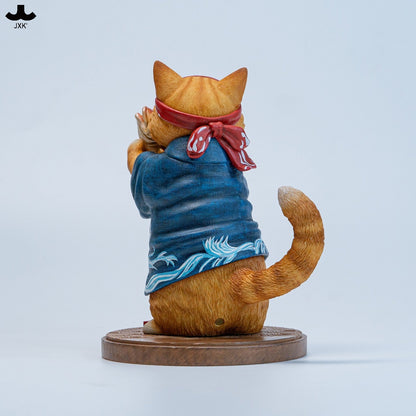 JXK368 鯛を抱えた猫ボス 樹脂フィギュア（台座付き・全2種） 商品画像