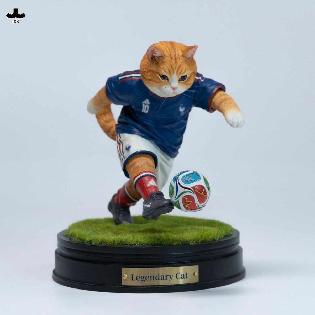 JXK372 ワールドカップ サッカー猫 樹脂フィギュア（全4種）