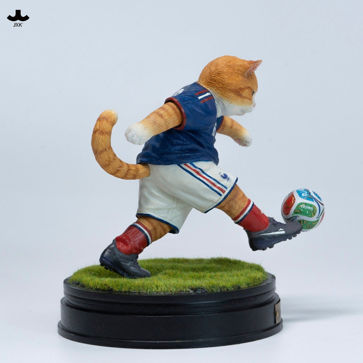 JXK372 ワールドカップ サッカー猫 樹脂フィギュア（全4種）