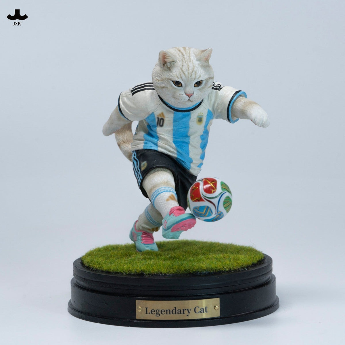 JXK372 ワールドカップ サッカー猫 樹脂フィギュア（全4種）