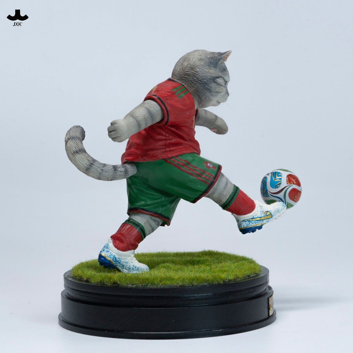 JXK372 ワールドカップ サッカー猫 樹脂フィギュア（全4種）