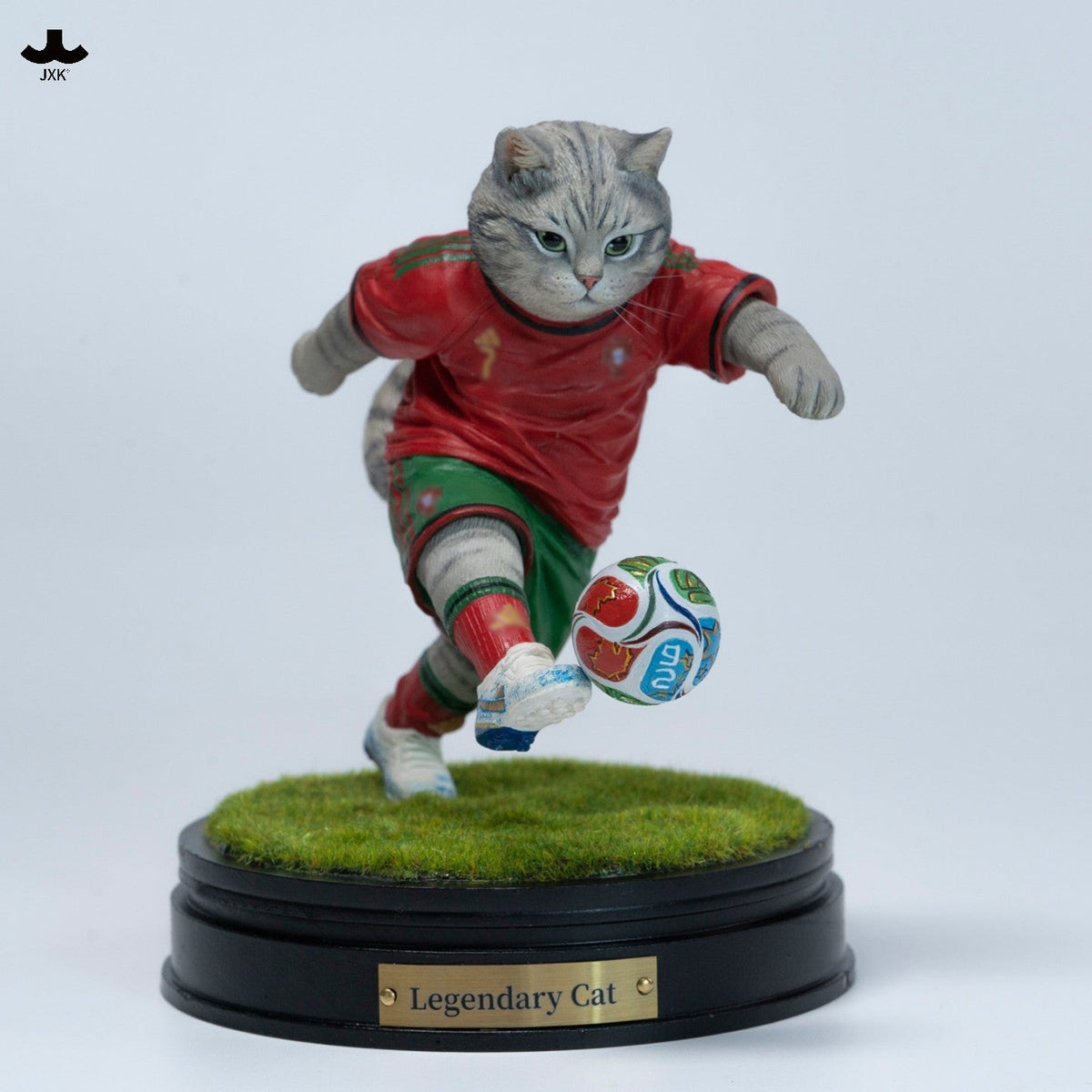 JXK372 ワールドカップ サッカー猫 樹脂フィギュア（全4種）