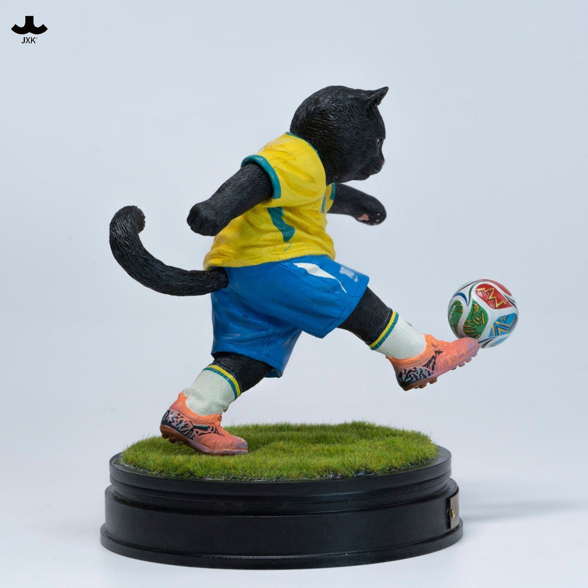 JXK372 ワールドカップ サッカー猫 樹脂フィギュア（全4種）