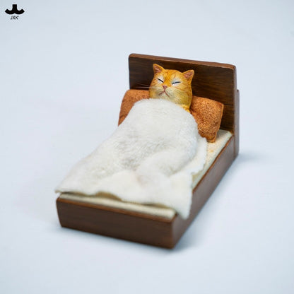 JS2506 すやすや猫 樹脂・布製フィギュア（全2種）