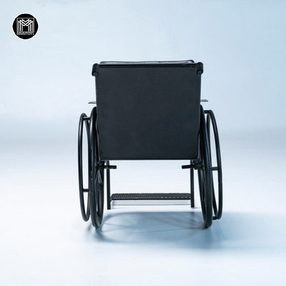 MMMTOYS M2603 1/12スケール 黒い金属製車椅子
