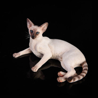 JXK016 1/6 寝そべりポーズのシャム猫 樹脂フィギュア（全3種） 商品画像