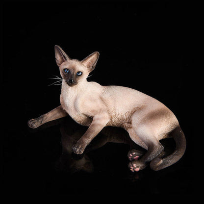 JXK016 1/6 寝そべりポーズのシャム猫 樹脂フィギュア（全3種） 商品画像