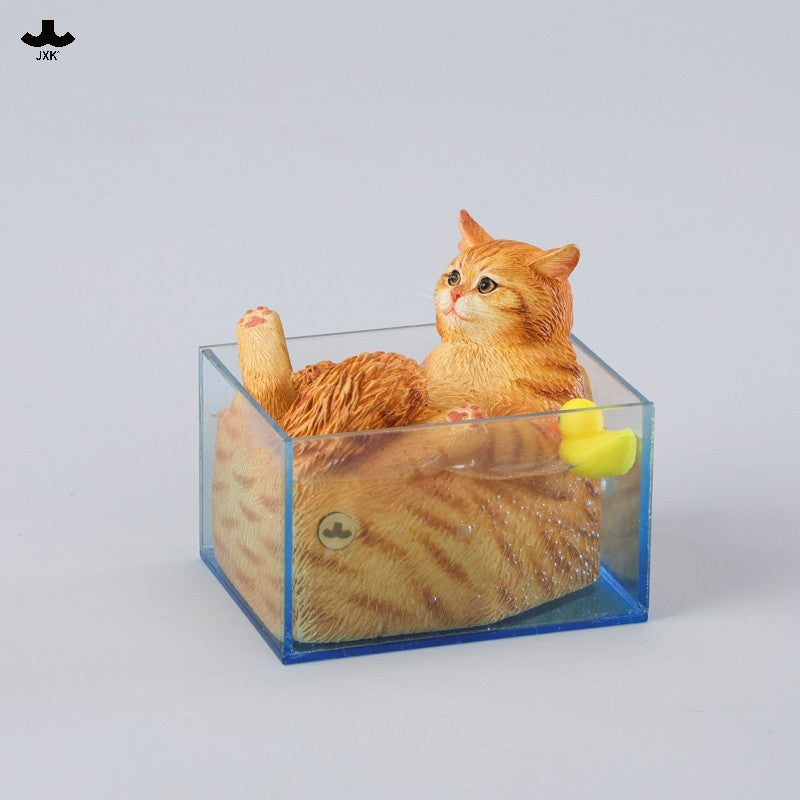 JXK340 泡風呂の猫 樹脂フィギュアセット（全4種）