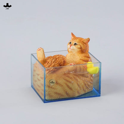 JXK340 泡風呂の猫 樹脂フィギュアセット（全4種）