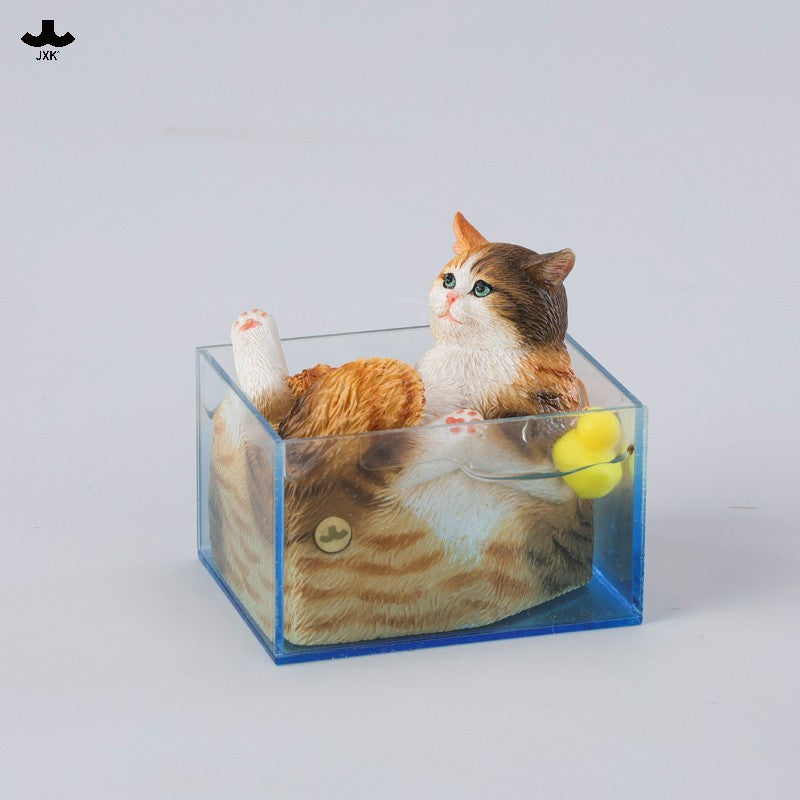 JXK340 泡風呂の猫 樹脂フィギュアセット（全4種）
