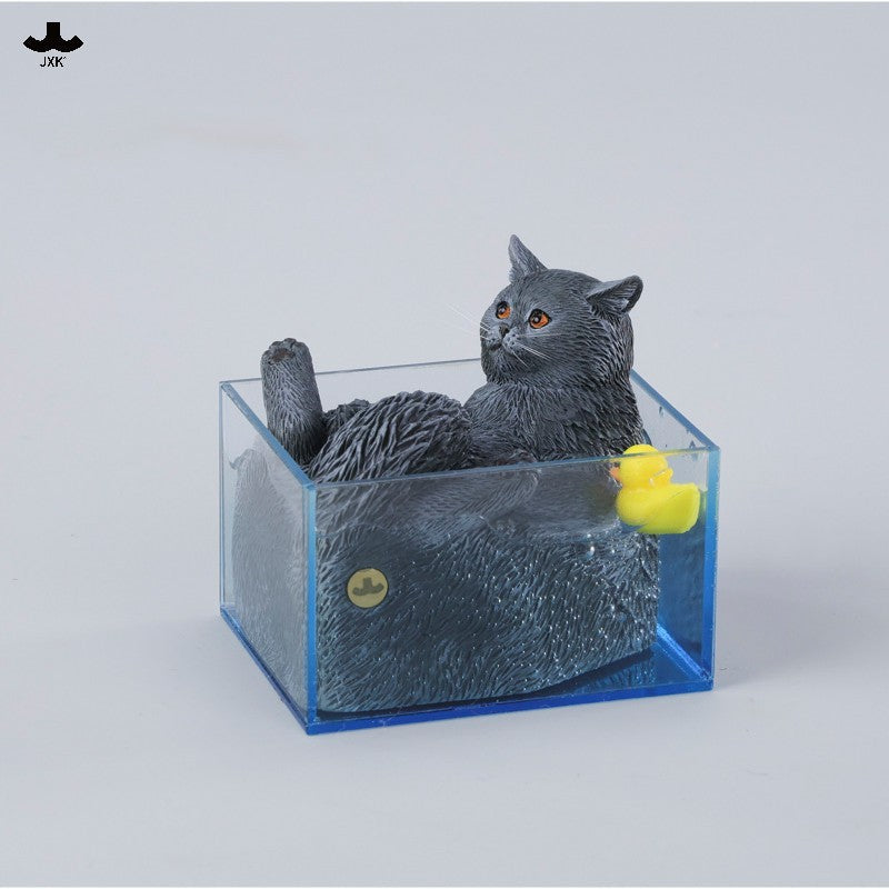 JXK340 泡風呂の猫 樹脂フィギュアセット（全4種）