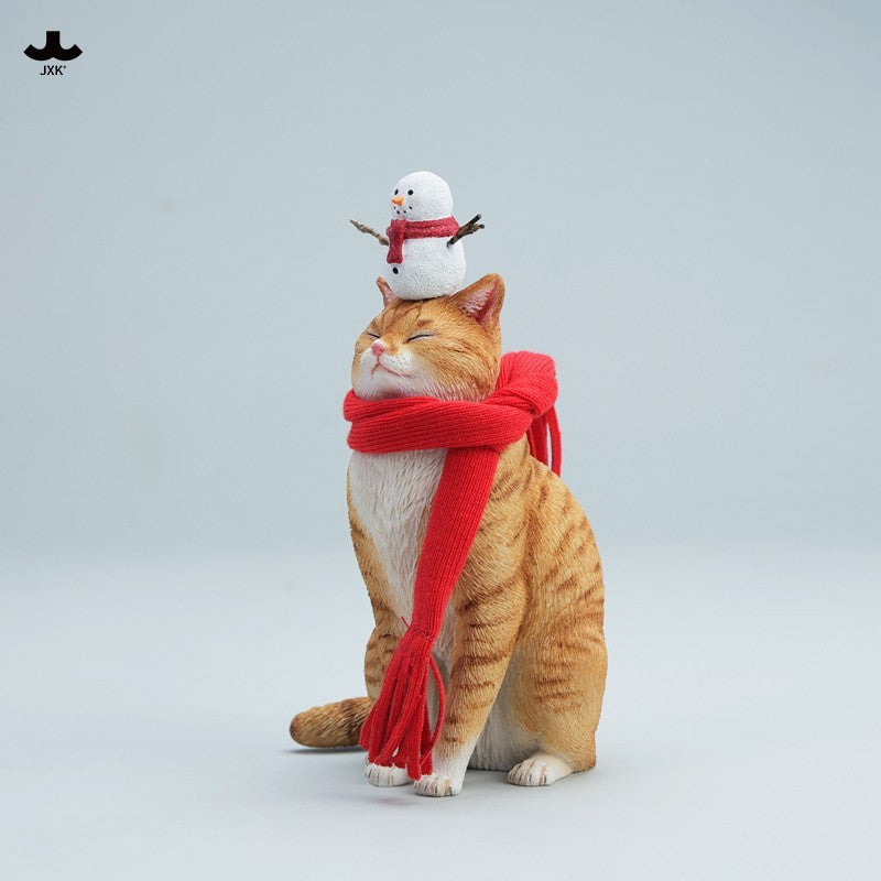 JXK349 冬の片隅でくつろぐ猫 樹脂フィギュア（全3種）