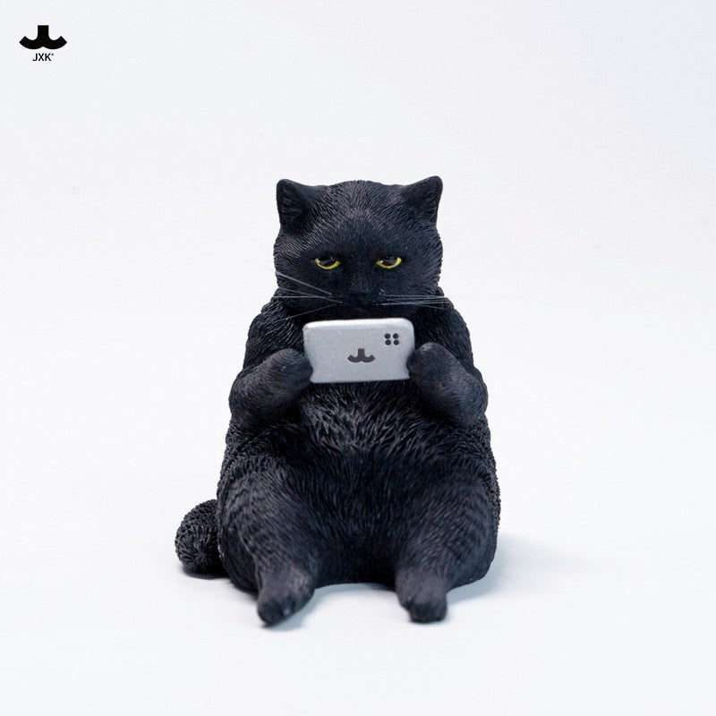 JXK354 ネットに夢中な猫 樹脂フィギュア（全3種） 商品画像