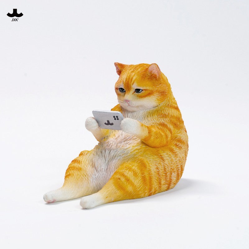 JXK354 ネットに夢中な猫 樹脂フィギュア（全3種） 商品画像