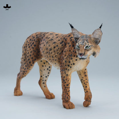 JXK361 オオヤマネコ 樹脂製野生猫彫像（全2種）