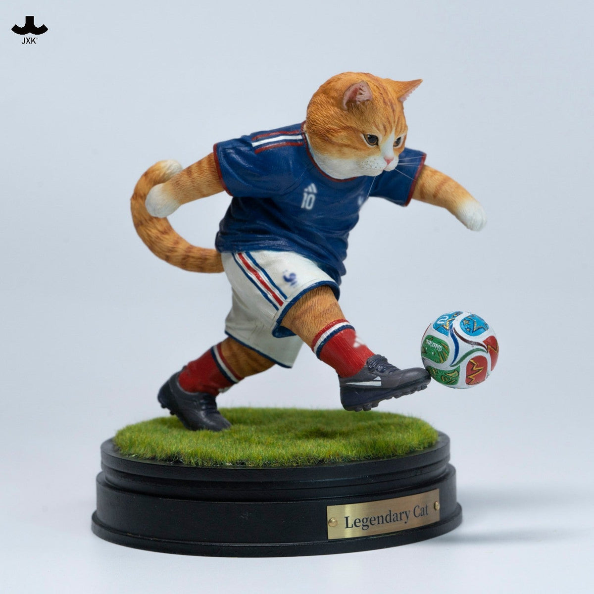 JXK372 ワールドカップ サッカー猫 樹脂フィギュア（全4種）