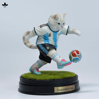JXK372 ワールドカップ サッカー猫 樹脂フィギュア（全4種）