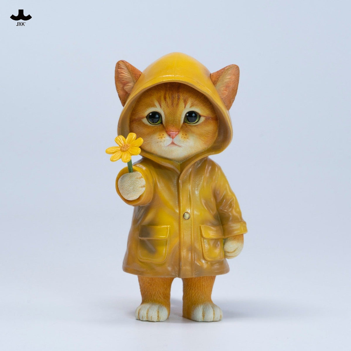 JXK380 雨の中の子猫 樹脂フィギュア
