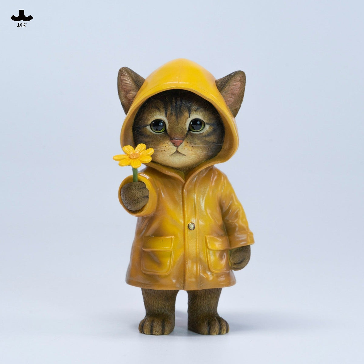 JXK380 雨の中の子猫 樹脂フィギュア