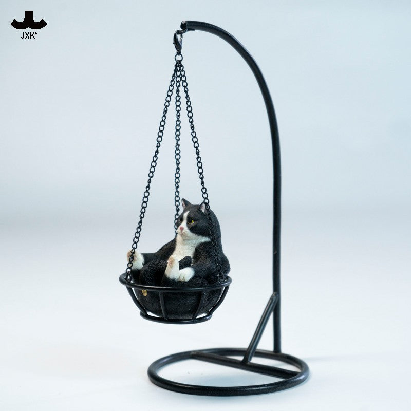 JXK326 吊りかご猫 樹脂・金属製フィギュア（全4種）