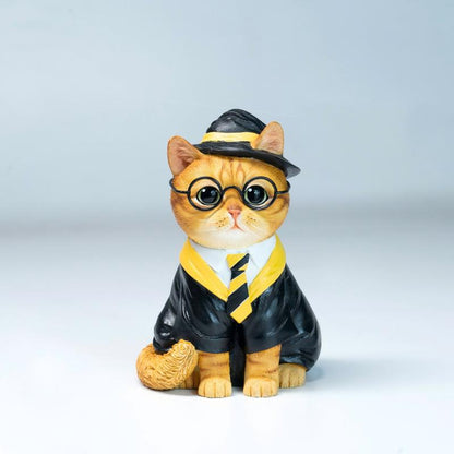 JXK332 学園魔法使い猫 樹脂フィギュア（眼鏡付き・全4種）