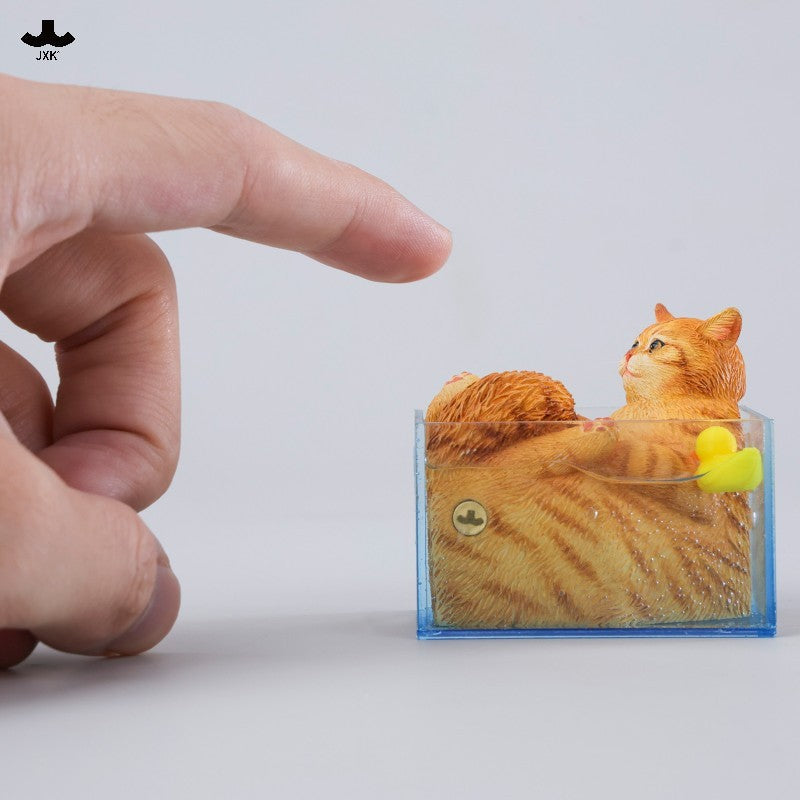 JXK340 泡風呂の猫 樹脂フィギュアセット（全4種）