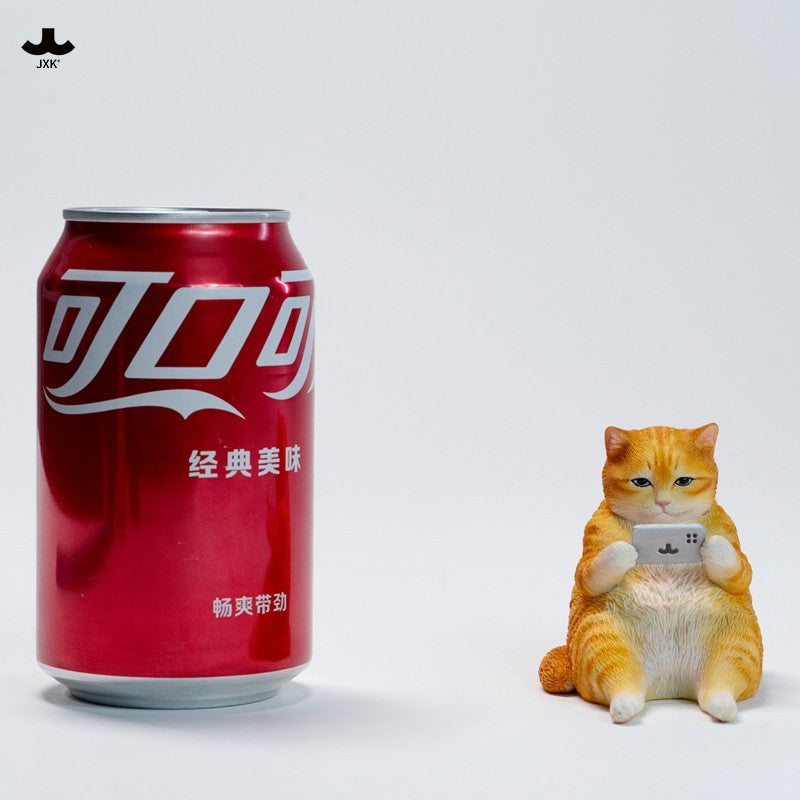 JXK354 ネットに夢中な猫 樹脂フィギュア（全3種） 商品画像